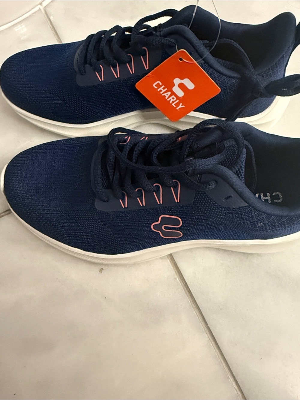 Charly Women's Navy Blue Knit Sneakers